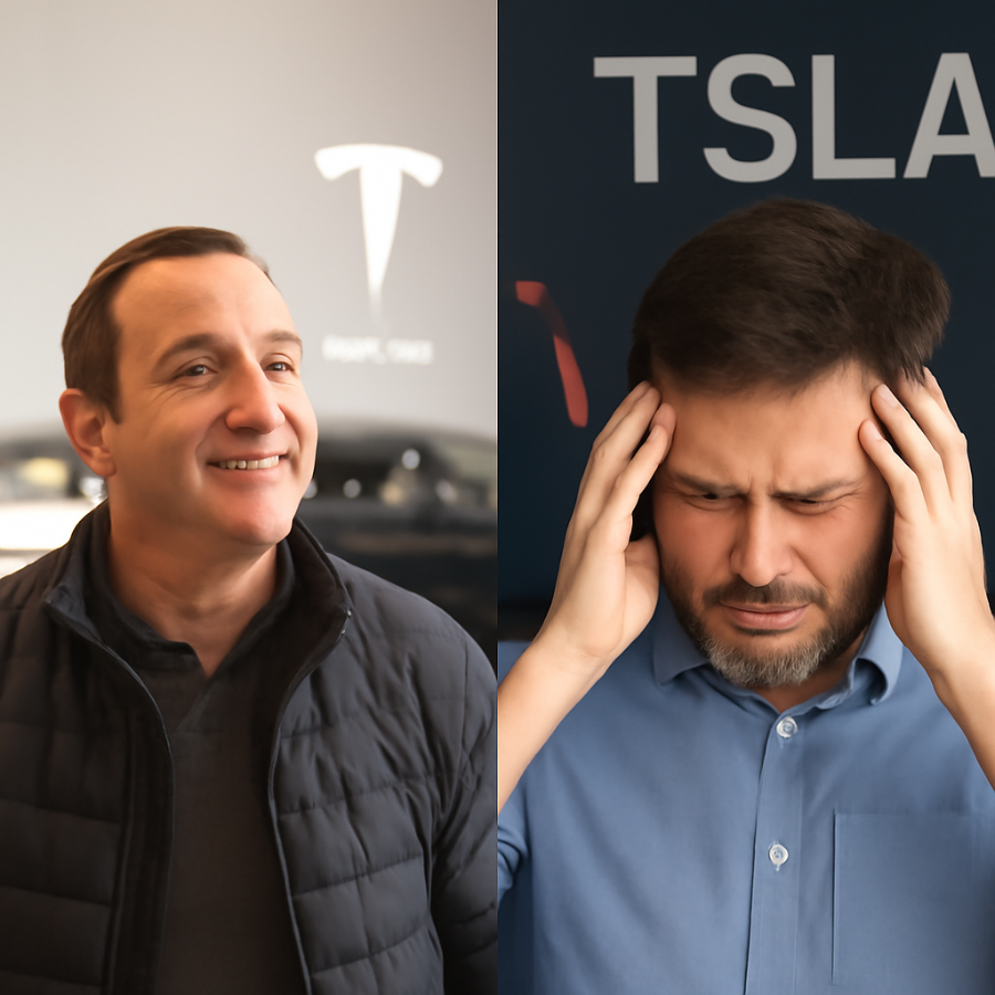 elon musk tesla stock investor sentiment chart
