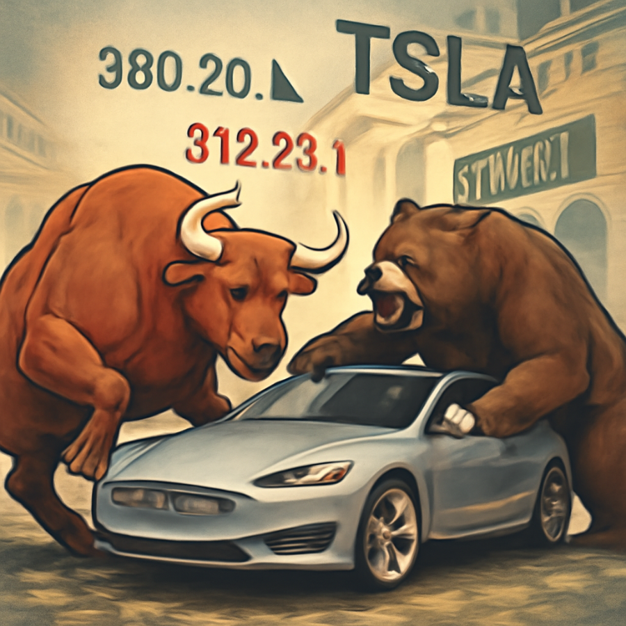 tesla company share price bull vs bear market forecast for tsla stock
