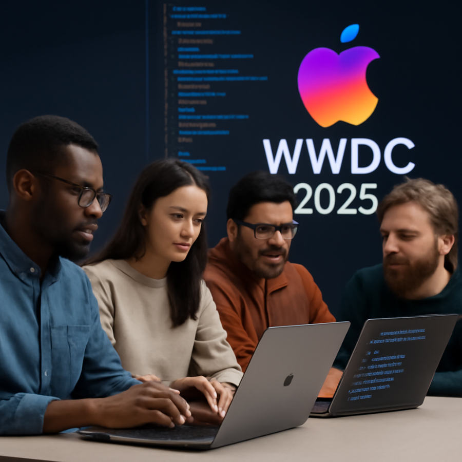 WWDC 2025 developers collaborating on new software tools