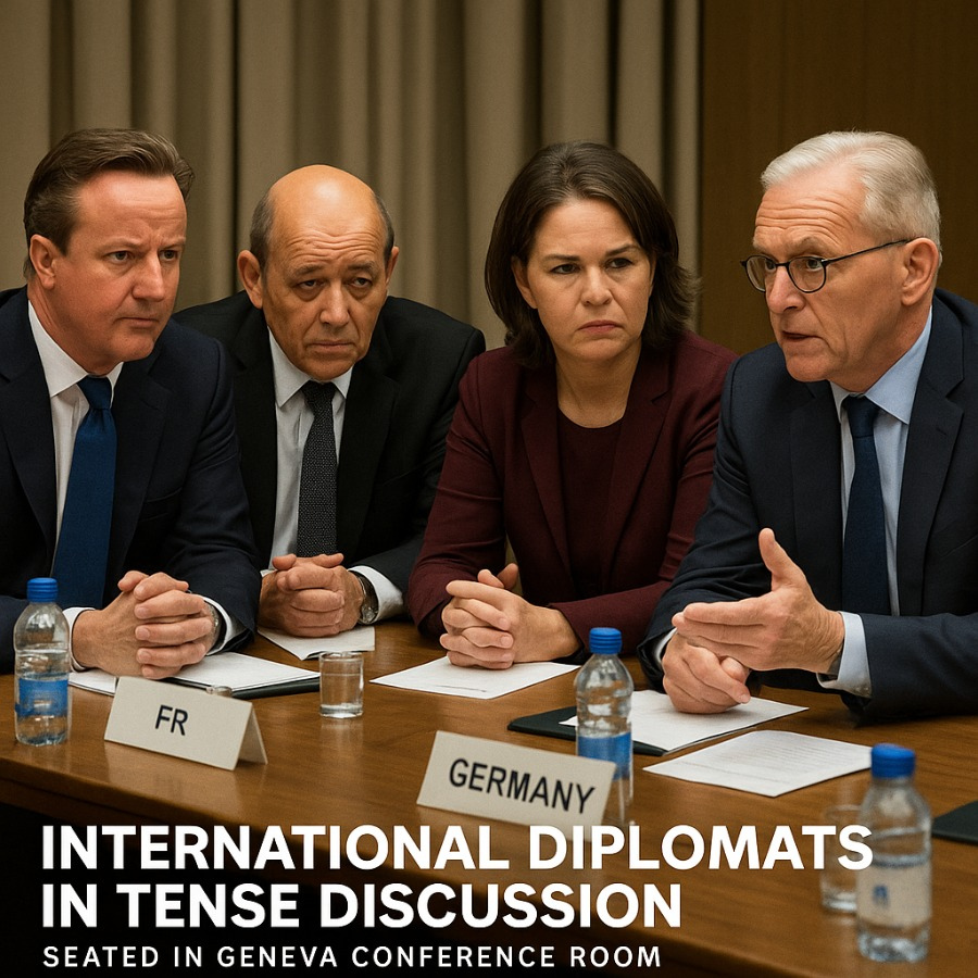 European diplomats mediate talks over Iran-Israel conflict.

