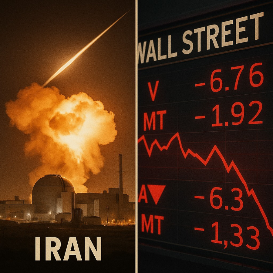 "US strikes Iran nuclear sites as oil stocks plunge"

